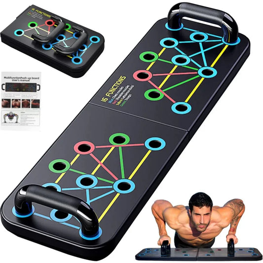 Push up Board Portable Multifunction Foldable Workout Equipments Push up Bar for Home Gym Equipment Bodybuilding Fitness Sports